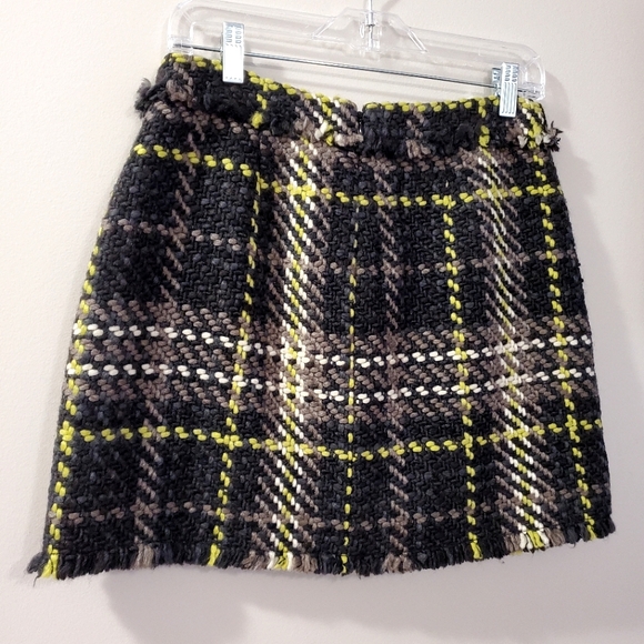 Ramy Brook - Elias Plaid Fringed Skirt - Size 2 - Picture 10 of 16